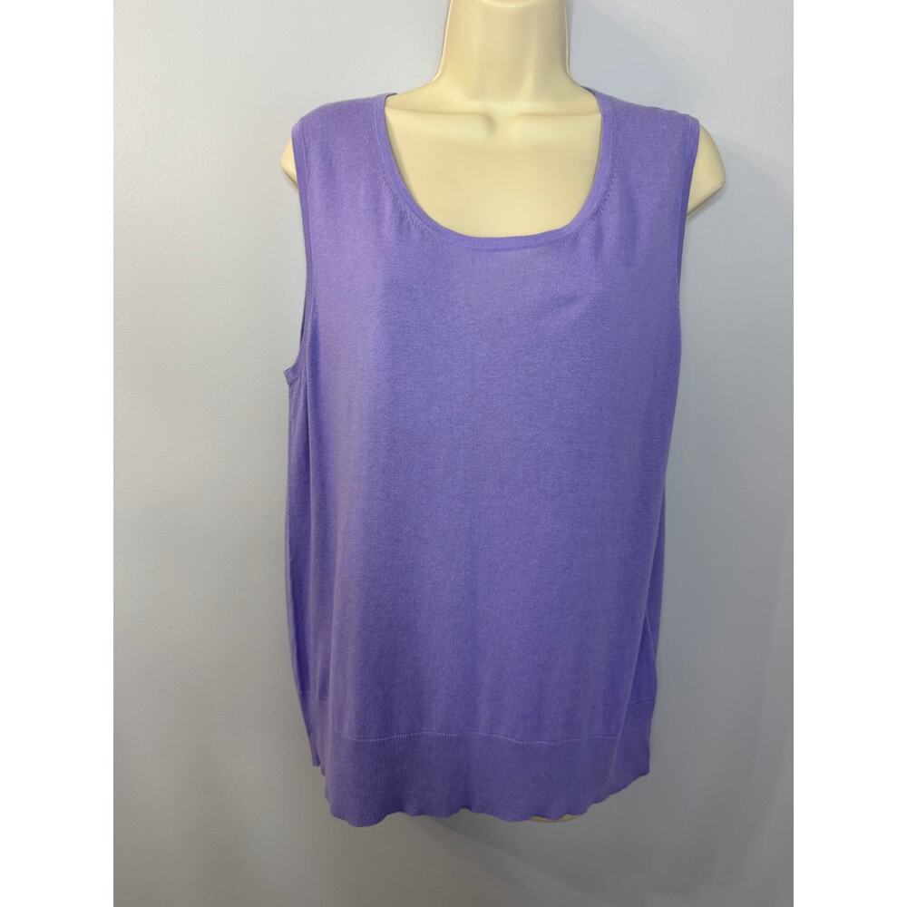 Escada Sport Cotton Sleeveless Knit Top Women's XL Purple